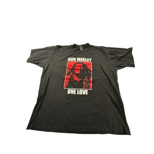 RARE Vintage Hoss Tee Bob Marley Legend One‎ Love T-Shirt - Men's 2XL Black EUC